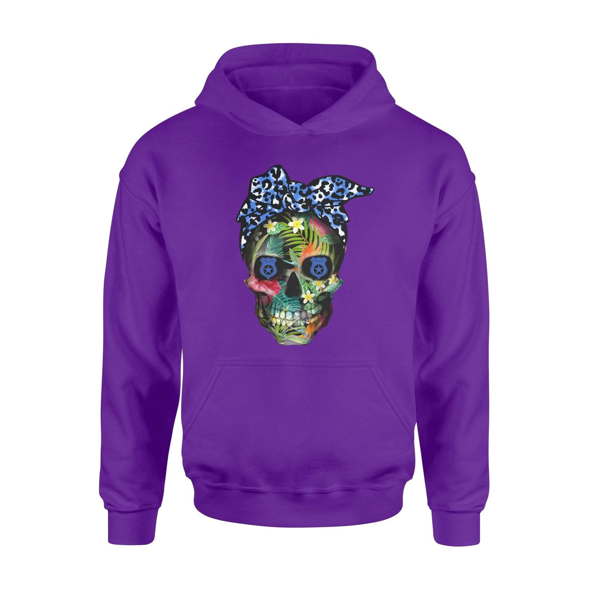 Apparel S / Purple TBL - Sugar Skull Leopard Bandana - Standard Hoodie - DSAPP