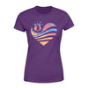 Apparel XS / Purple TBL - Sunset Flag Heart - Couple Shirt - Standard Women's T-shirt - DSAPP