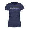 Apparel XS / Navy TBL - Teacher Leopard Back Blue Shirt - Standard Women's T-shirt - DSAPP