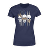 Apparel XS / Navy TBL - Three Skull Leopard- Standard Women's T-shirt - DSAPP