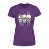 Apparel XS / Purple TBL - Three Skull Leopard- Standard Women's T-shirt - DSAPP