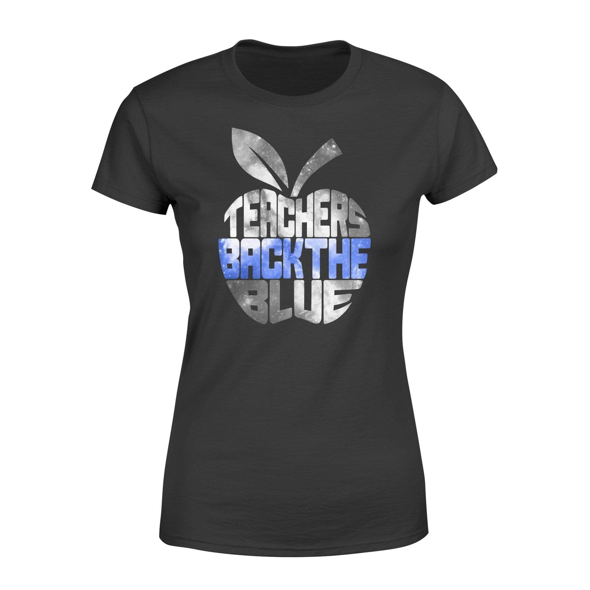 Apparel XS / Black Teacher Back The Line Inside Apple - Police Shirt - Standard Women's T-shirt