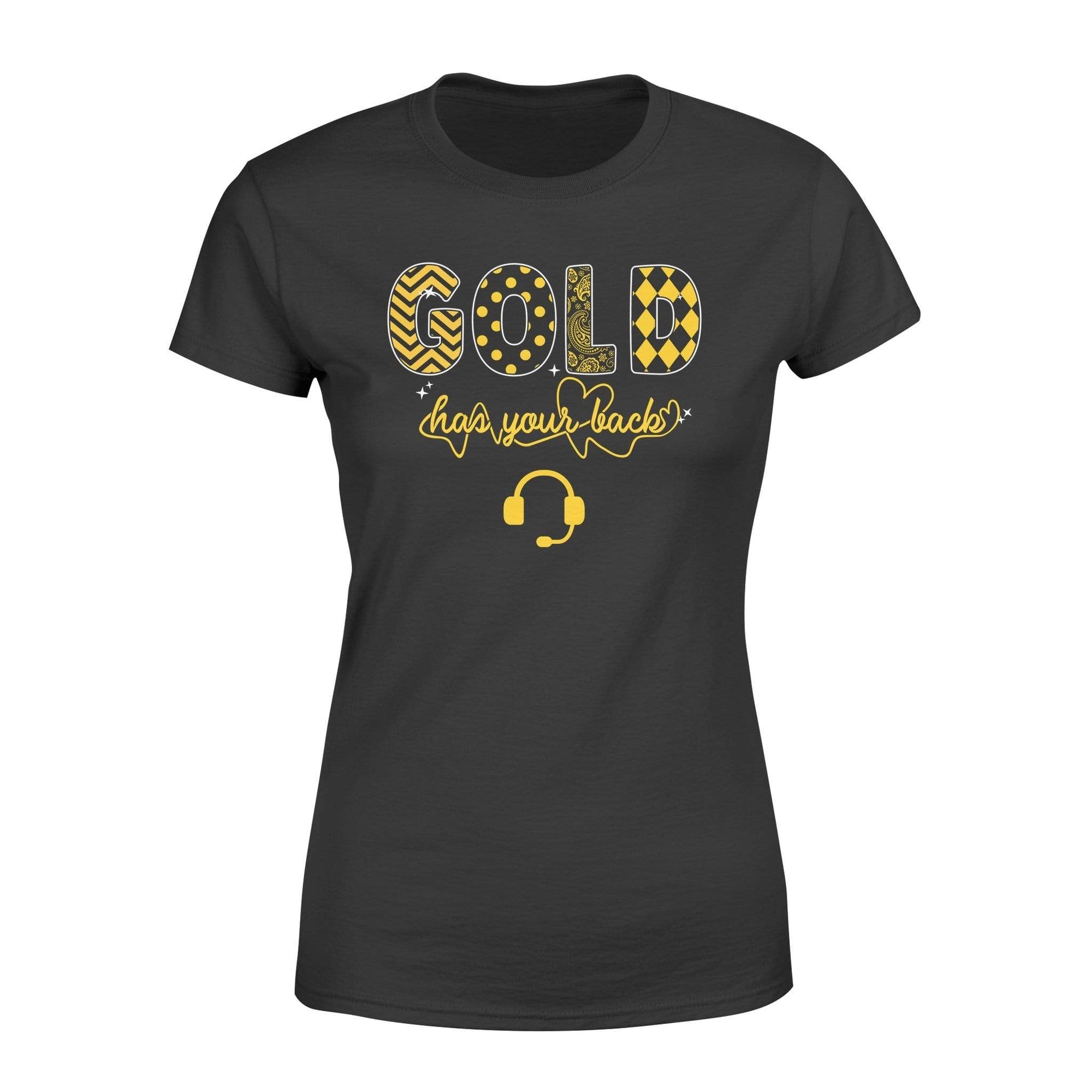 Apparel XS / Black TGL - Gold - Back Heartbeat Shirt - Standard Women's T-shirt - DSAPP