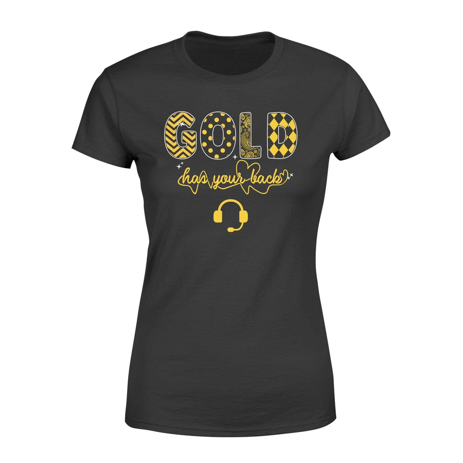 Apparel XS / Black TGL - Gold - Back Heartbeat Shirt - Standard Women's T-shirt - DSAPP
