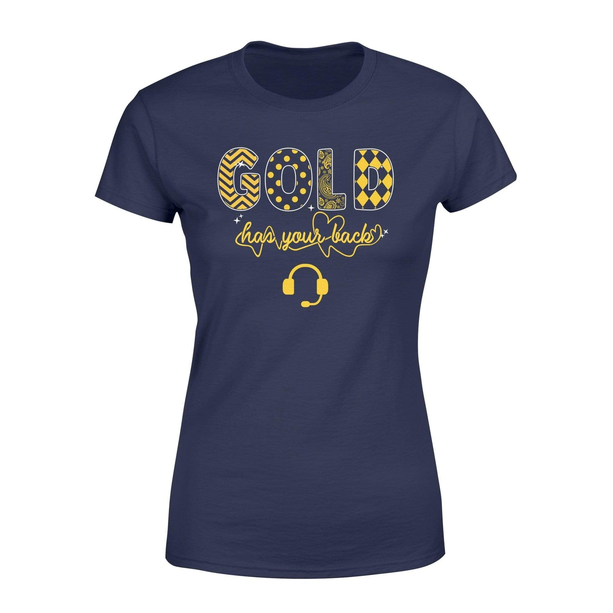 Apparel XS / Navy TGL - Gold - Back Heartbeat Shirt - Standard Women's T-shirt - DSAPP
