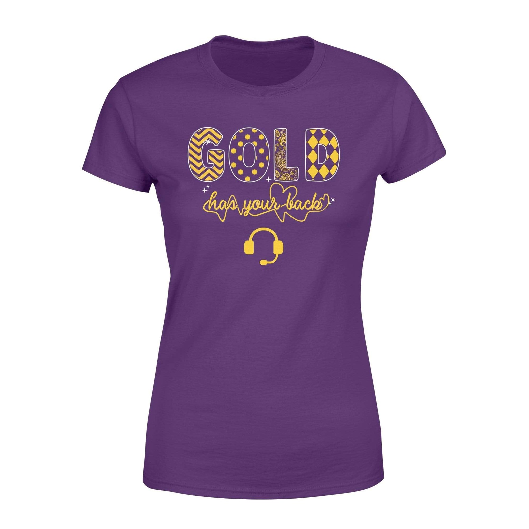 Apparel XS / Purple TGL - Gold - Back Heartbeat Shirt - Standard Women's T-shirt - DSAPP