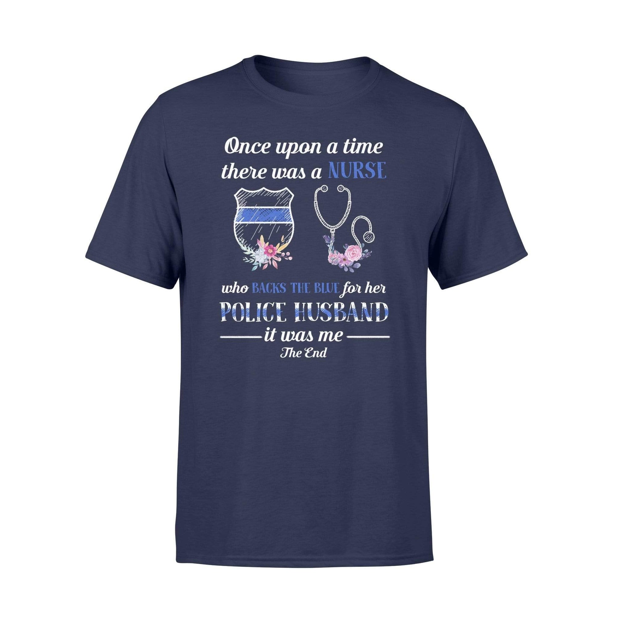 Apparel S / Navy There Was A Girl - Nurse x Police Shirt - Standard T-shirt