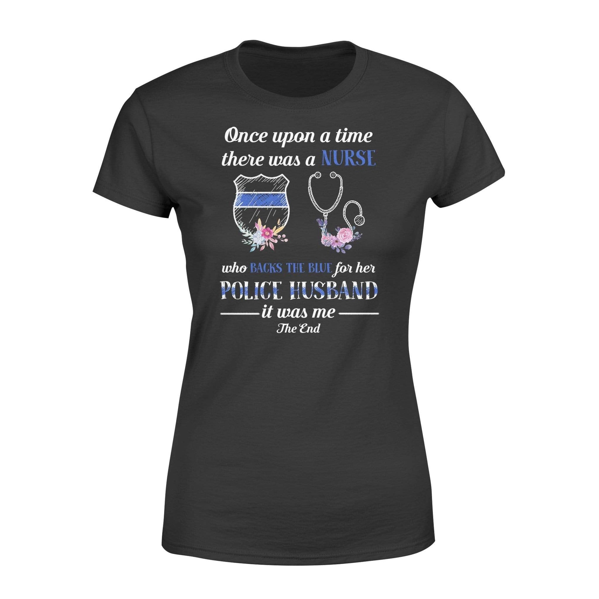 Apparel XS / Black There Was A Girl - Nurse x Police Shirt - Standard Women's T-shirt