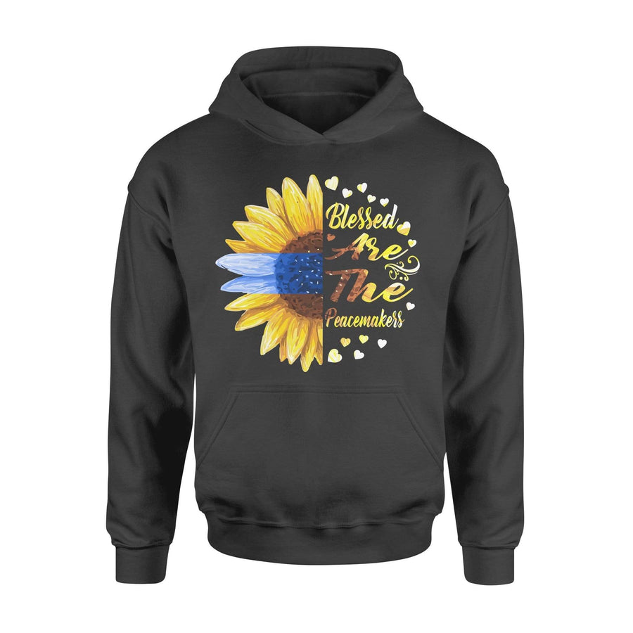 Apparel S / Black Thin Blue Line - Half Sunflower - Blessed Are The Peacemakers Hoodie - Standard Hoodie - DSAPP