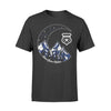 Apparel S / Black Thin Blue Line Moon - Blue Lives Matter - Police Badge Shirt - Standard T-shirt