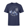 Apparel S / Navy Thin Blue Line Moon - Blue Lives Matter - Police Badge Shirt - Standard T-shirt