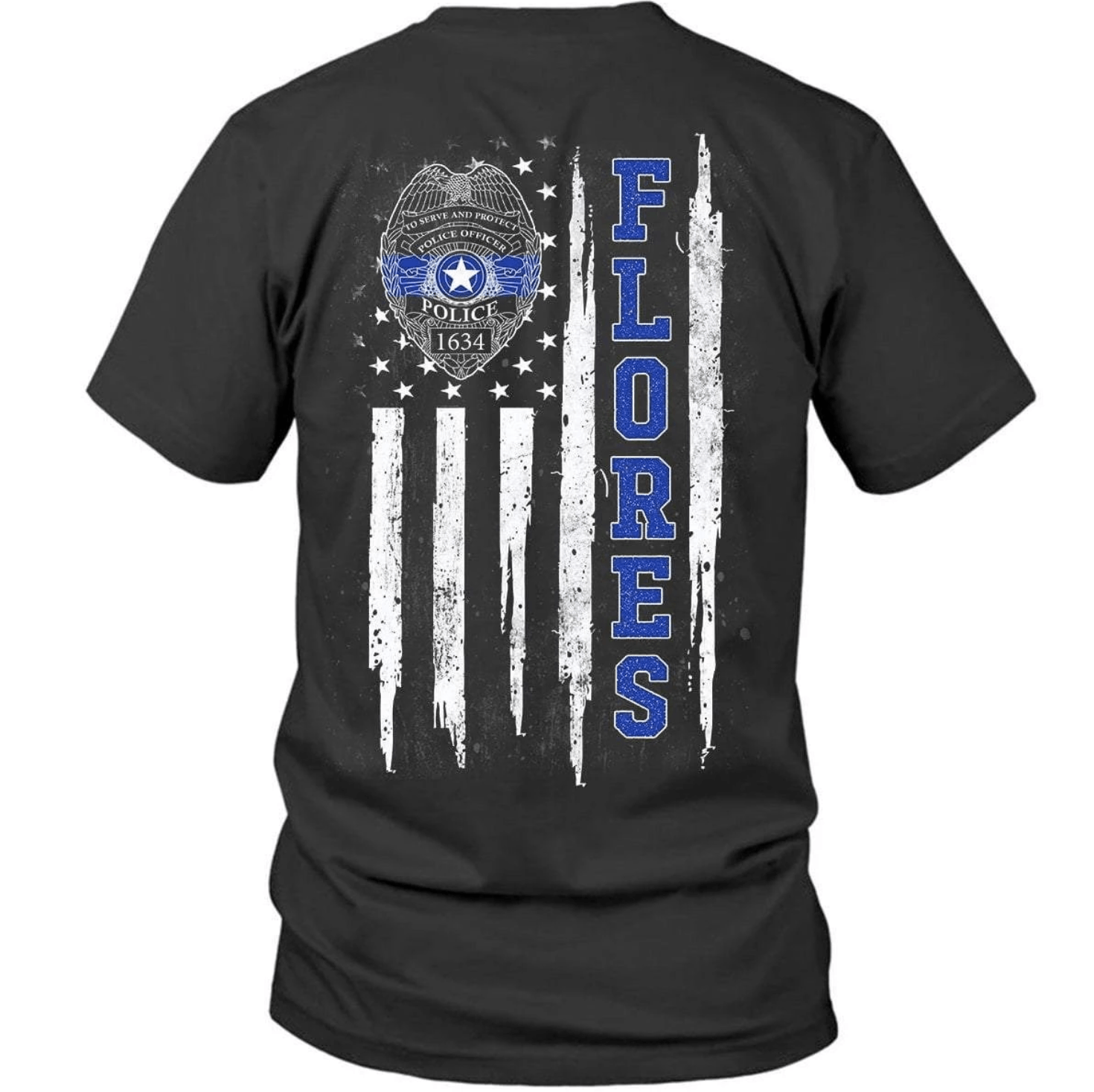 Apparel Thin Blue Line Police Name Personalized Shirt - Standard T-shirt - DSAPP