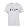 Apparel S / Grey Thin Blue Line - Simple Woman - Cross - Paw - Coffee Shirt - Standard T-shirt - DSAPP