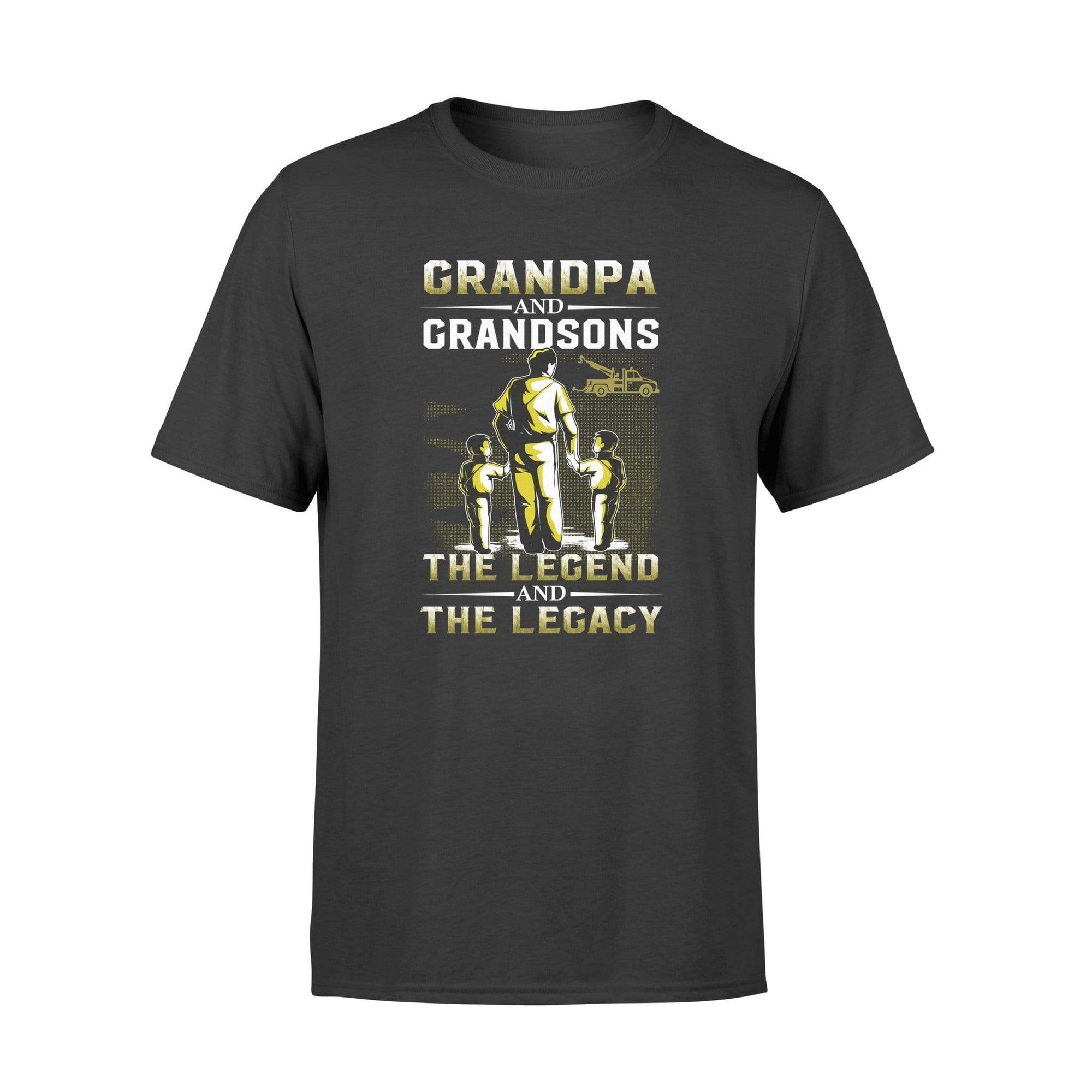 Apparel S / Black Tow Truck -  Legend Grandpa Shirt - Standard T-shirt - DSAPP