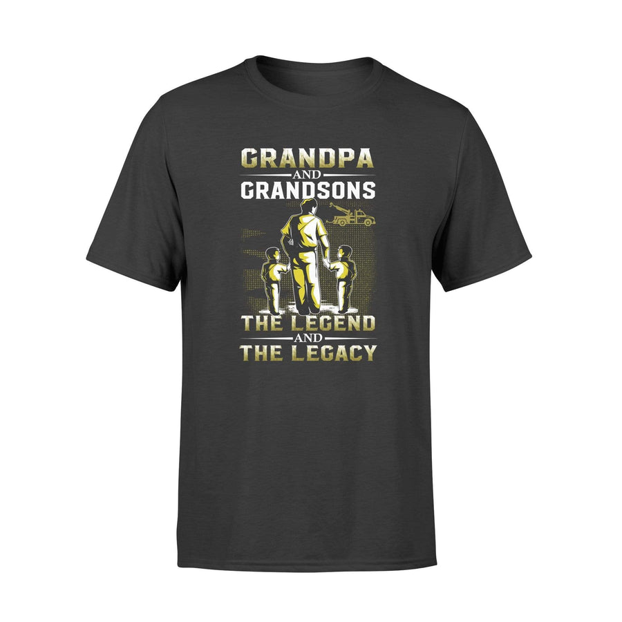 Apparel S / Black Tow Truck -  Legend Grandpa Shirt - Standard T-shirt - DSAPP
