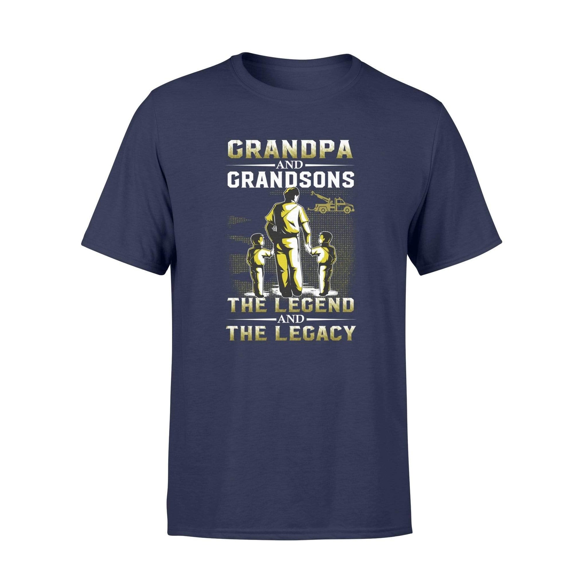 Apparel S / Navy Tow Truck -  Legend Grandpa Shirt - Standard T-shirt - DSAPP