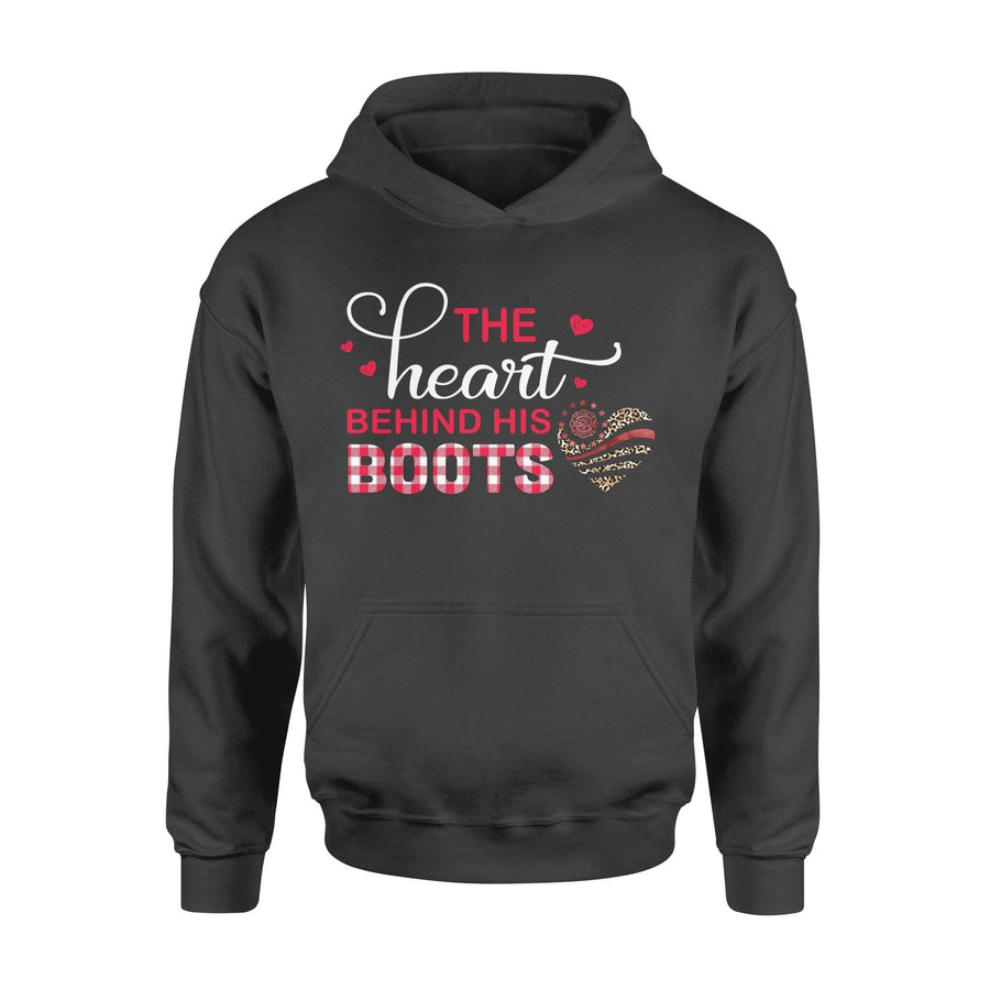 Apparel S / Black TRL - Behind His Boots Leopard Heart Hoodie - Standard Hoodie - DSAPP