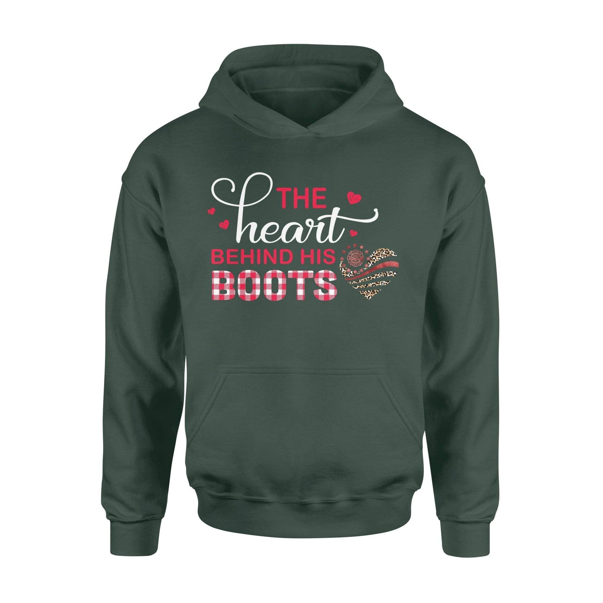 Apparel S / Forest TRL - Behind His Boots Leopard Heart Hoodie - Standard Hoodie - DSAPP