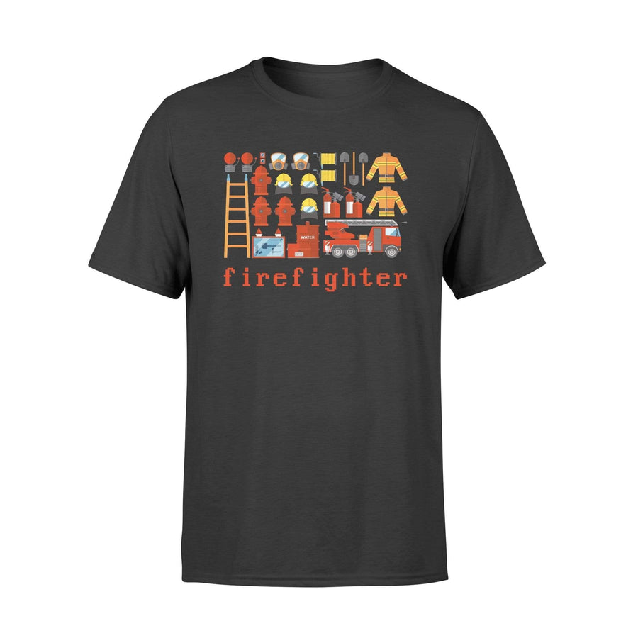 Apparel S / Black TRL - Firefighter Things Tetris Shirt - Standard T-shirt - DSAPP