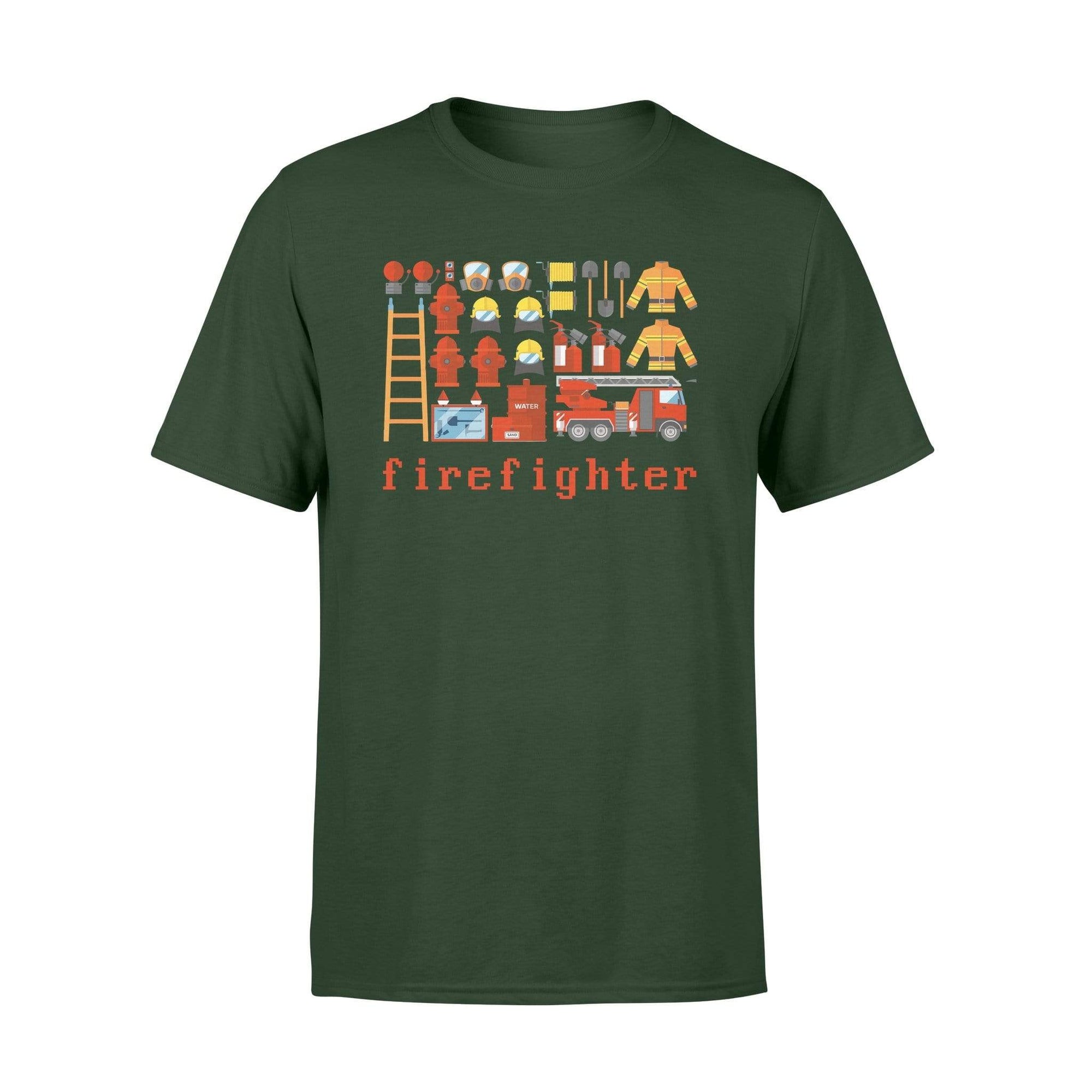 Apparel S / Forest TRL - Firefighter Things Tetris Shirt - Standard T-shirt - DSAPP