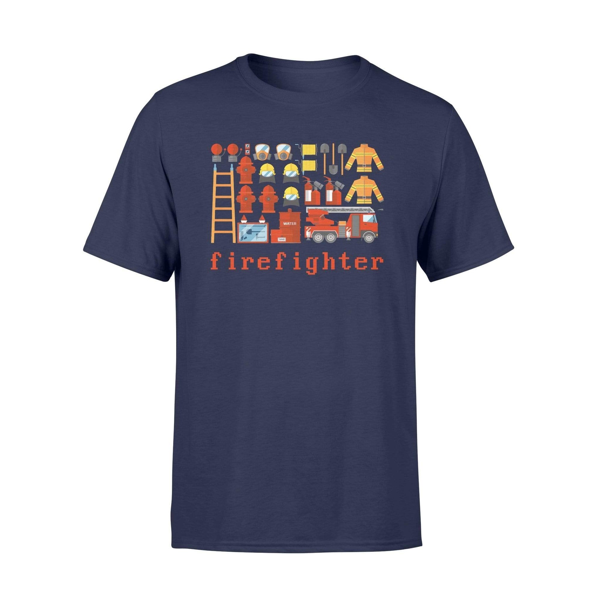 Apparel S / Navy TRL - Firefighter Things Tetris Shirt - Standard T-shirt - DSAPP
