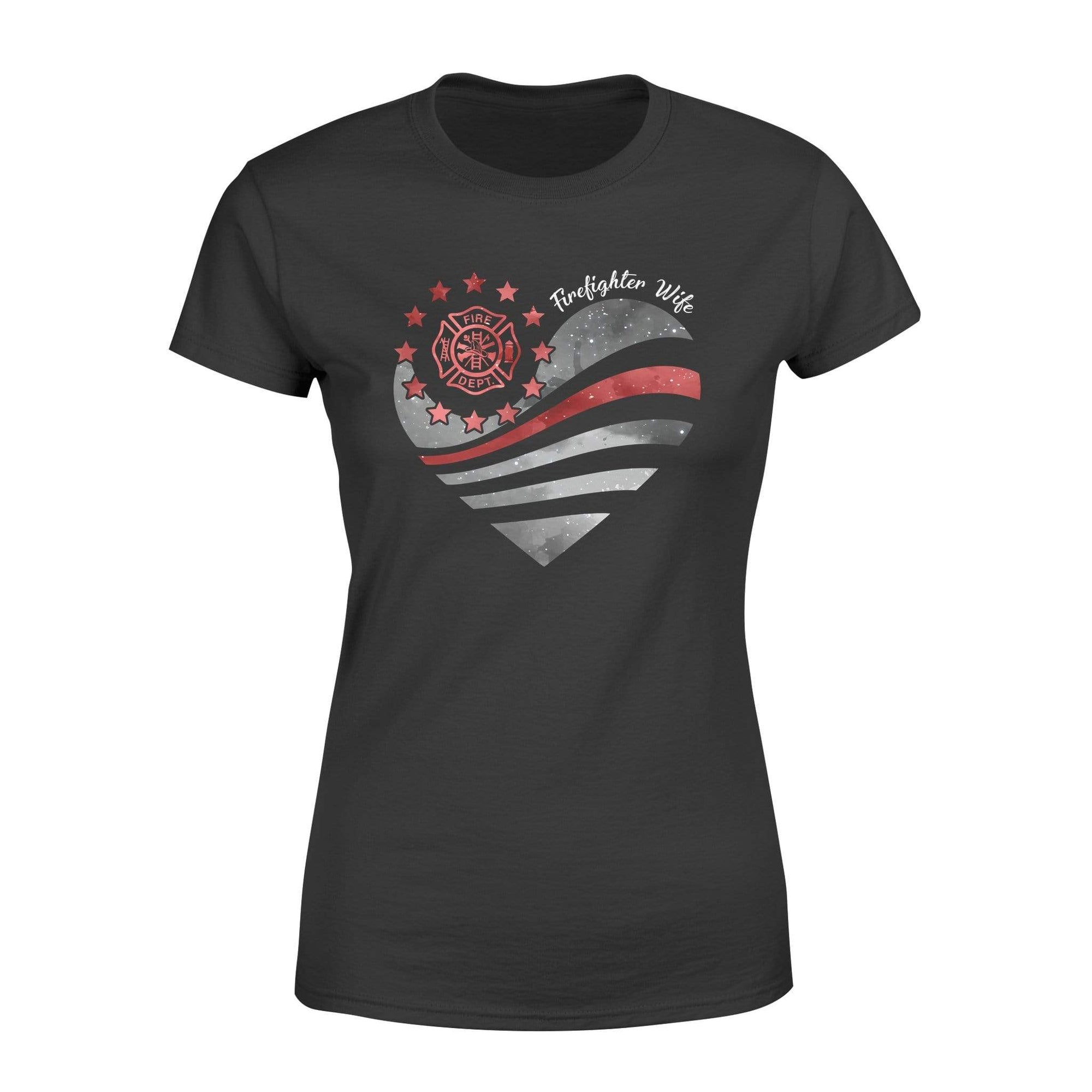 Apparel XS / Black TRL - Galaxy Flag Heart - Wife - Standard Women's T-shirt - DSAPP