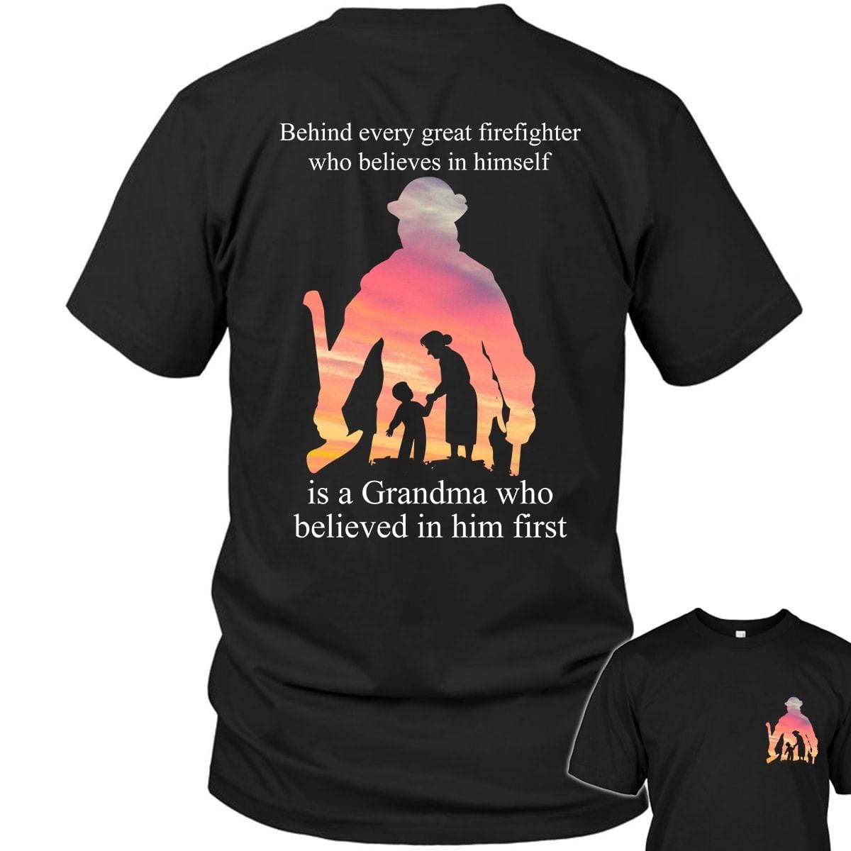 Apparel XS / Black TRL - Grandma Behind Firefighter Shirt - Standard Women's T-shirt - DSAPP