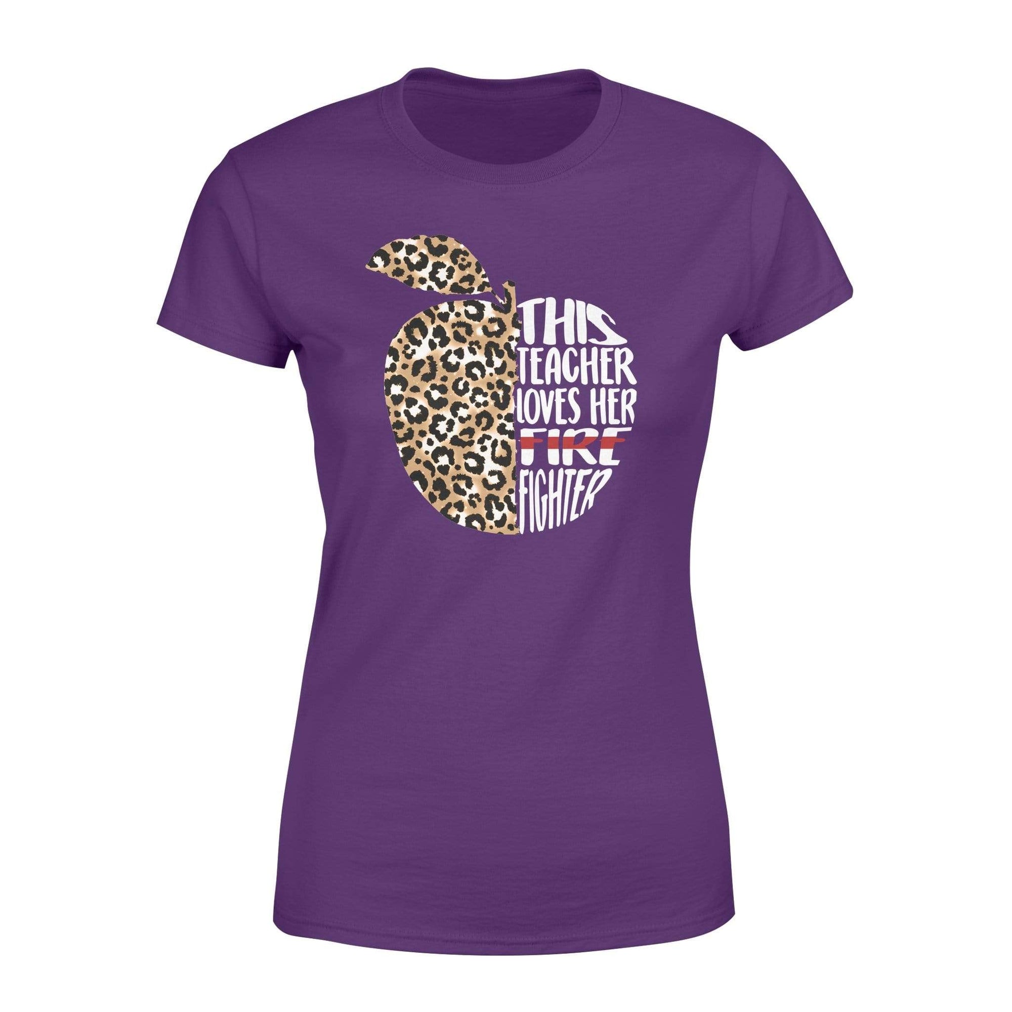 Apparel XS / Purple TRL - Half Apple Leopard Love Shirt - Standard Women's T-shirt - DSAPP