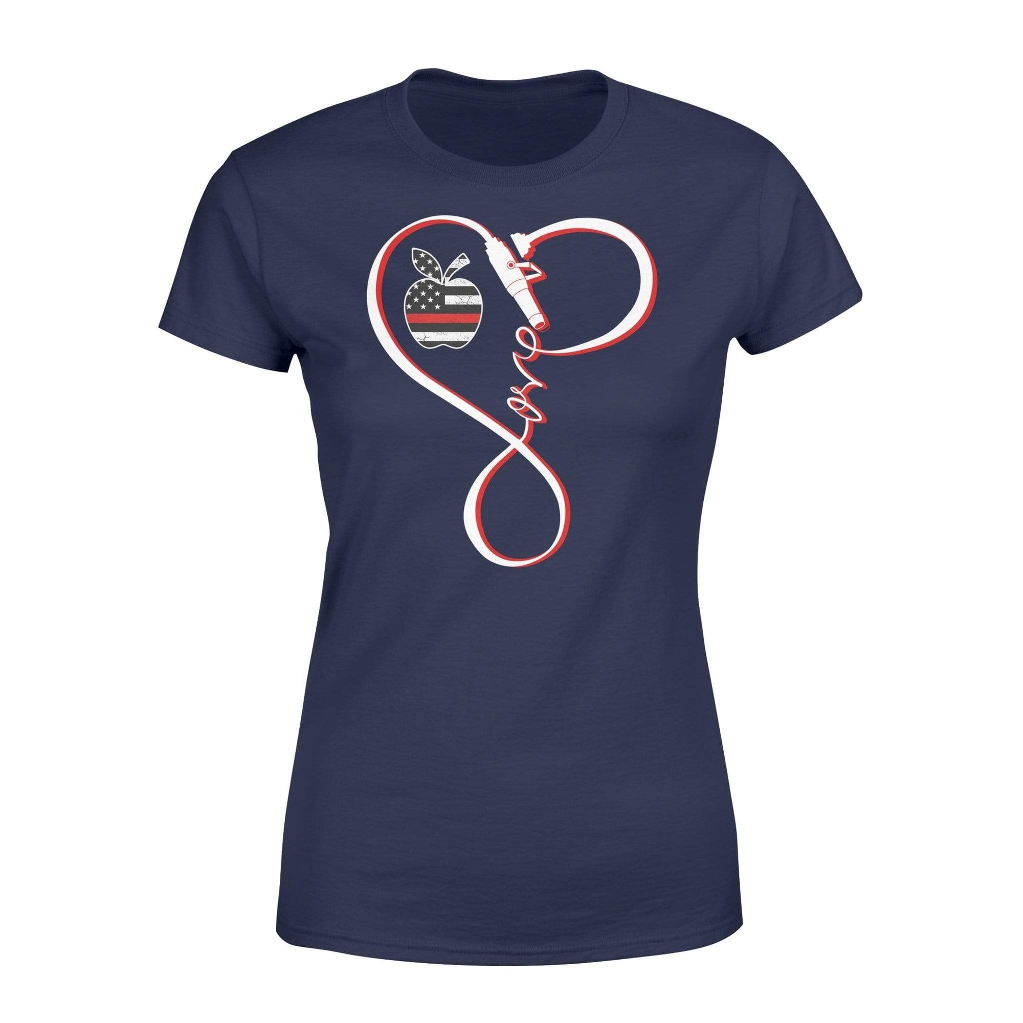 Apparel XS / Navy TRL Infinity Fire Hose Teacher Shirt - Standard Women's T-shirt - DSAPP