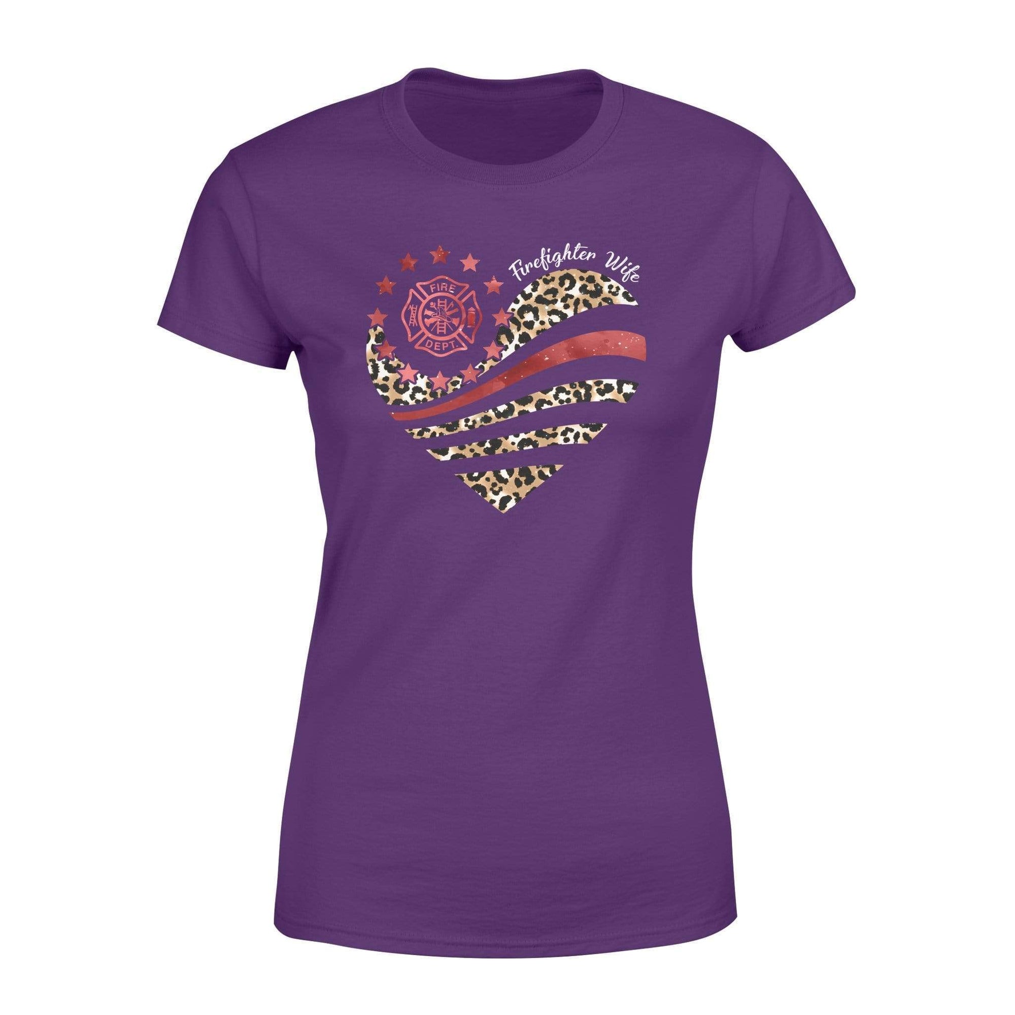Apparel XS / Purple TRL-  Leopard Heart Wife Shirt - Standard Women's T-shirt - DSAPP