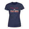 Apparel XS / Navy TRL - Mom Life Fire Wife Leopard Shirt  - Standard Women's T-shirt - DSAPP