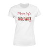 Apparel XS / White TRL - Mom Life Fire Wife Leopard Shirt  - Standard Women's T-shirt - DSAPP