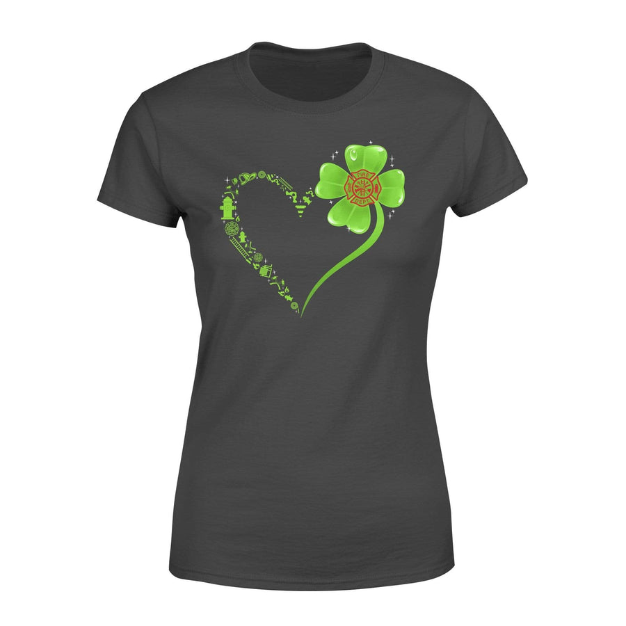 TRL - St Patrick Day Firefighter Things Shamrock Heart Shirt - Standard Women’s T-shirt