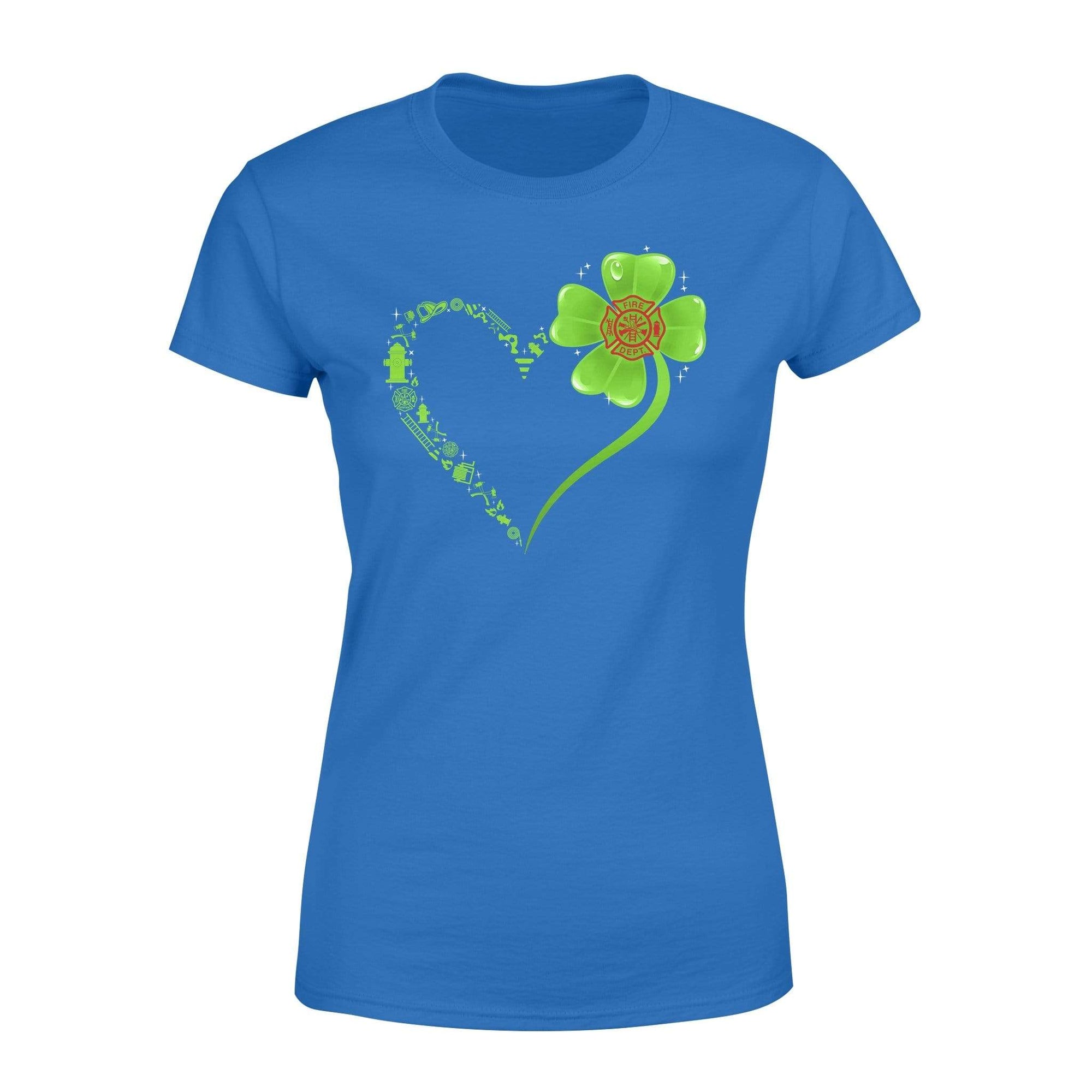 TRL - St Patrick Day Firefighter Things Shamrock Heart Shirt - Standard Women’s T-shirt