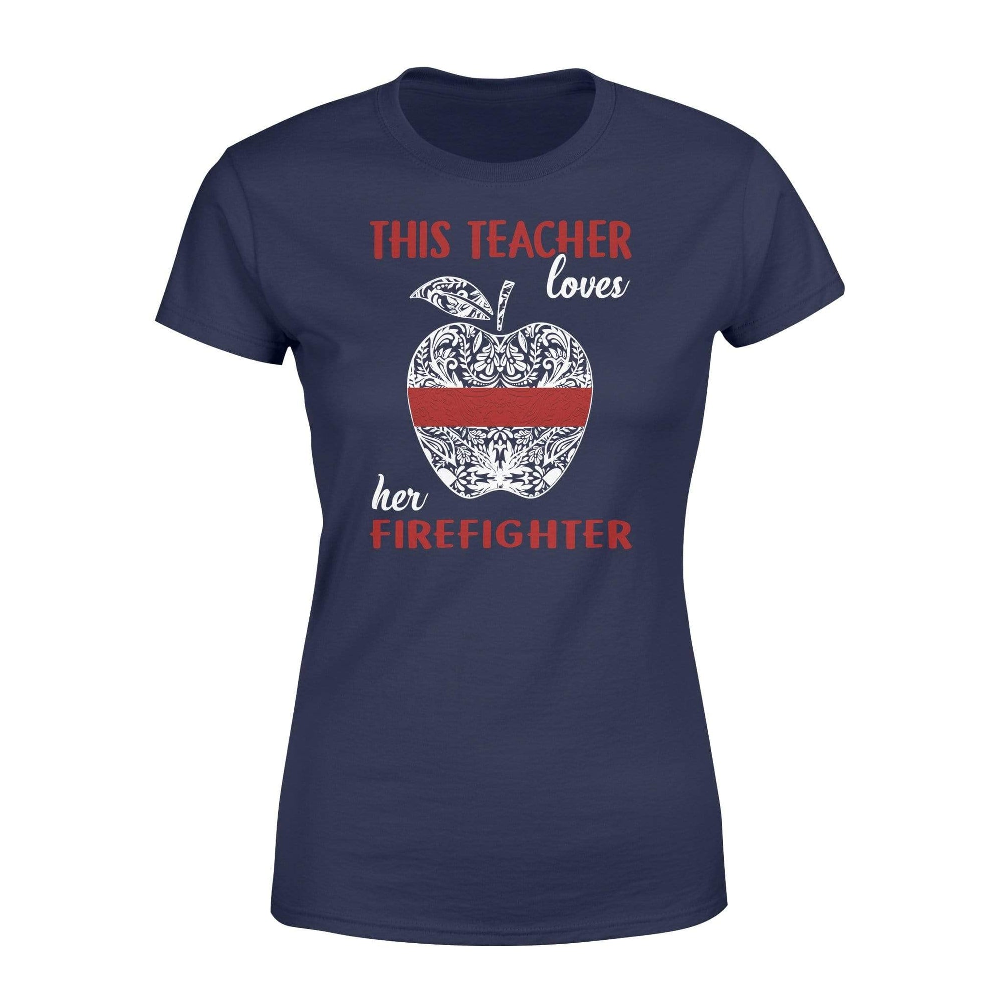 Apparel XS / Navy TRL - This Teacher Loves Floral - IF13-IC13-DS83 - Standard Women's T-shirt - DSAPP