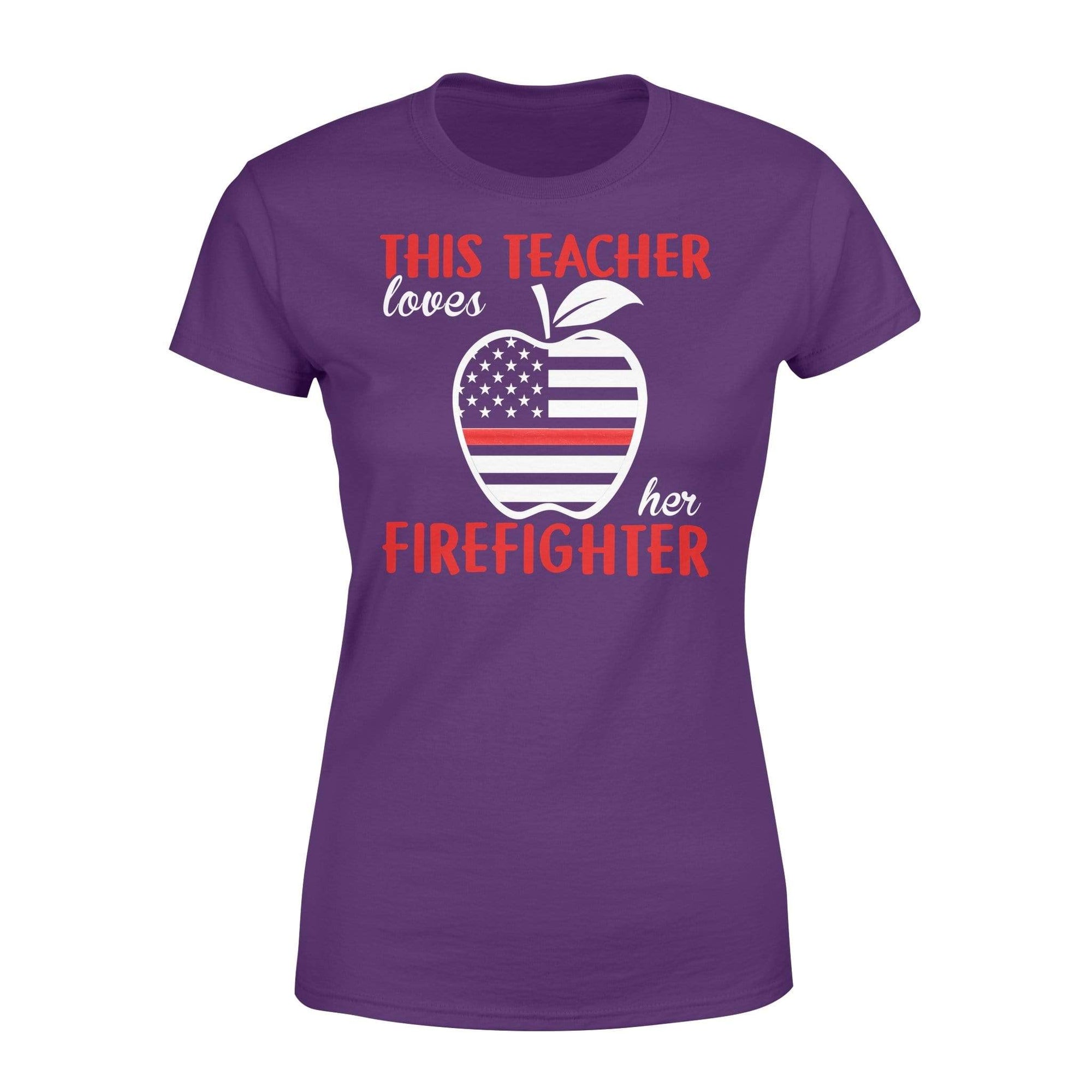 Apparel XS / Purple TRL - This Teacher Loves Shirt - Standard Women's T-shirt - DSAPP