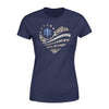 Apparel XS / Navy TWL-Leopard Patterned  Flag Heart Shirt - Standard Women's T-shirt - DSAPP