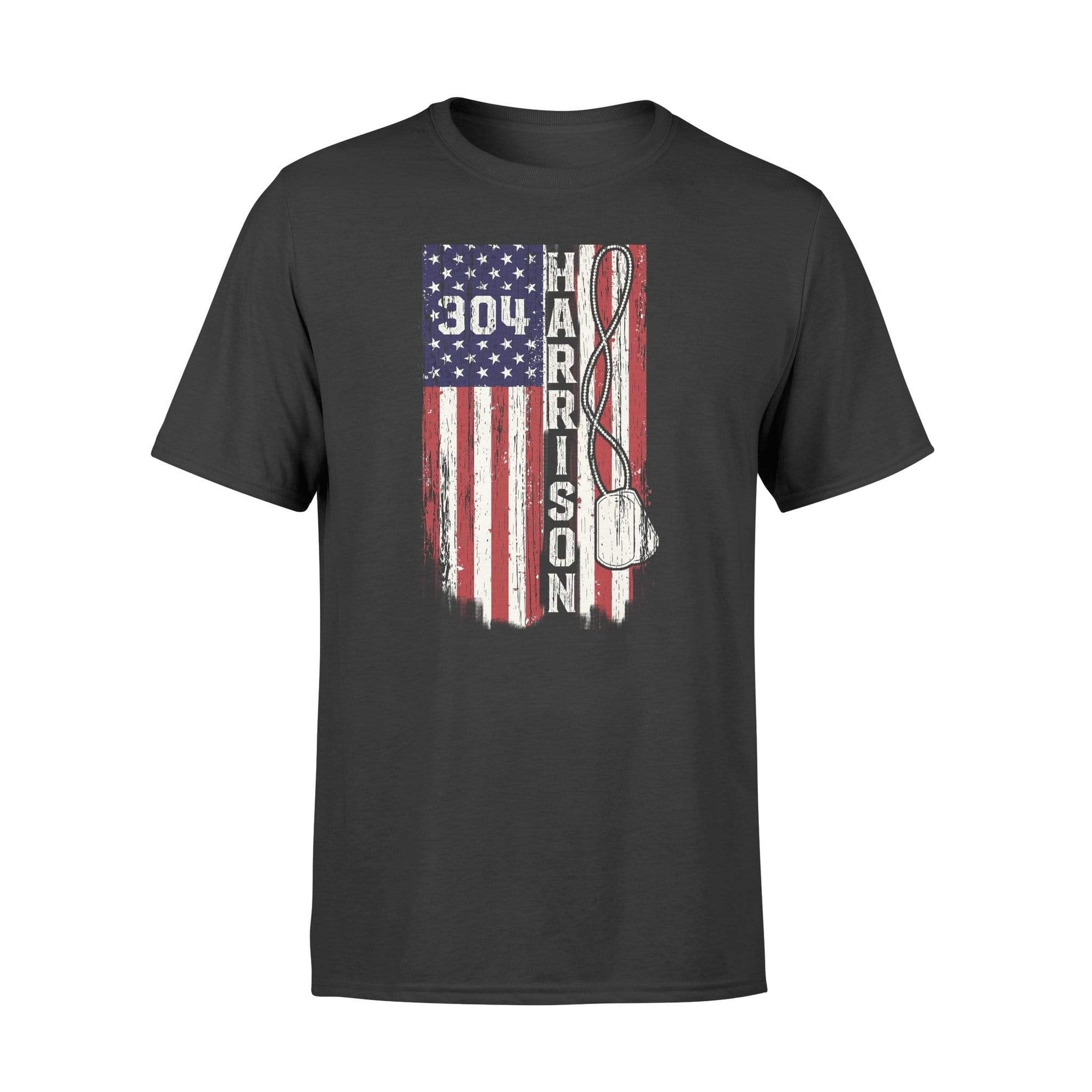 Apparel S / Black Veteran Personalized Shirt - Traditional Flag - DSAPP