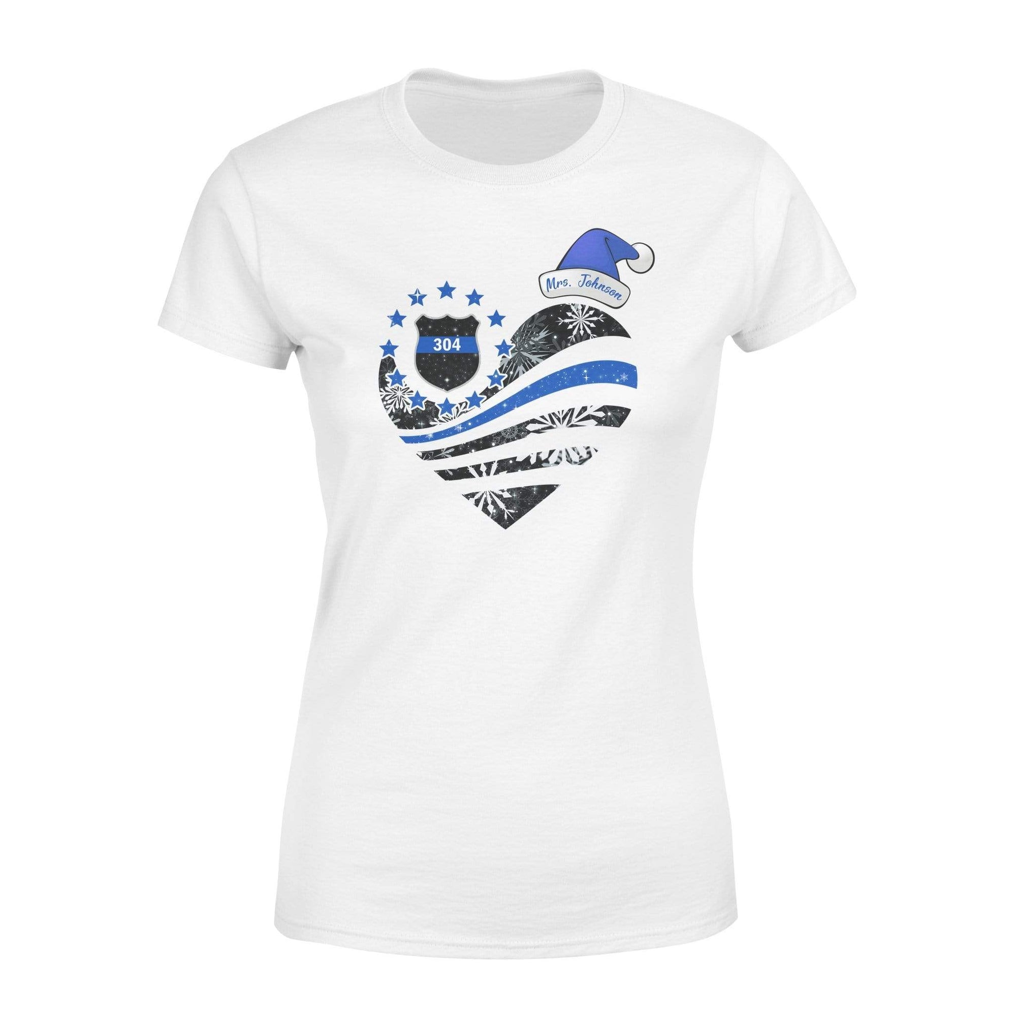 Apparel XS / White Xmas - Personalized Shirt - TBL - Snowflake Pattern Flag Heart  - Standard Women's T-shirt - DSAPP