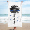 Bach The Blue Sunflower Personalized Beach Towel