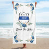 Back The Blue Personalized Beach Towel