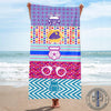 Beach Towel 37" x 74" Colorful Pattern - Police Beach Towel