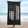 Corrections Officer Circle Star Flag Personalized Beach Towel