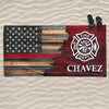 Half Flag Firefighter Emblem Personalized Beach Towel