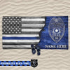 Half Thin Blue Line Police Badge Personalized Beach Towel