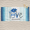 Love Flower Police Mom Life Personalized Beach Towel