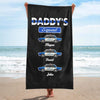 Police Daddy‘s Squad Personalized Beach Towel