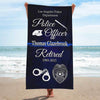 Police Officer Retired Personalized Beach Towel