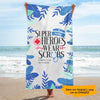 Superheroes Wear Scrubs Personalized Beach Towel