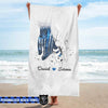 Always By Your Side Police Personalized Beach Towel